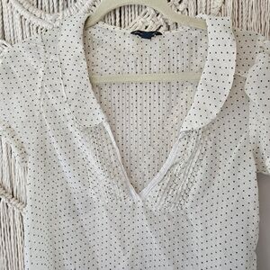 White Polka Dot Blouse S/P